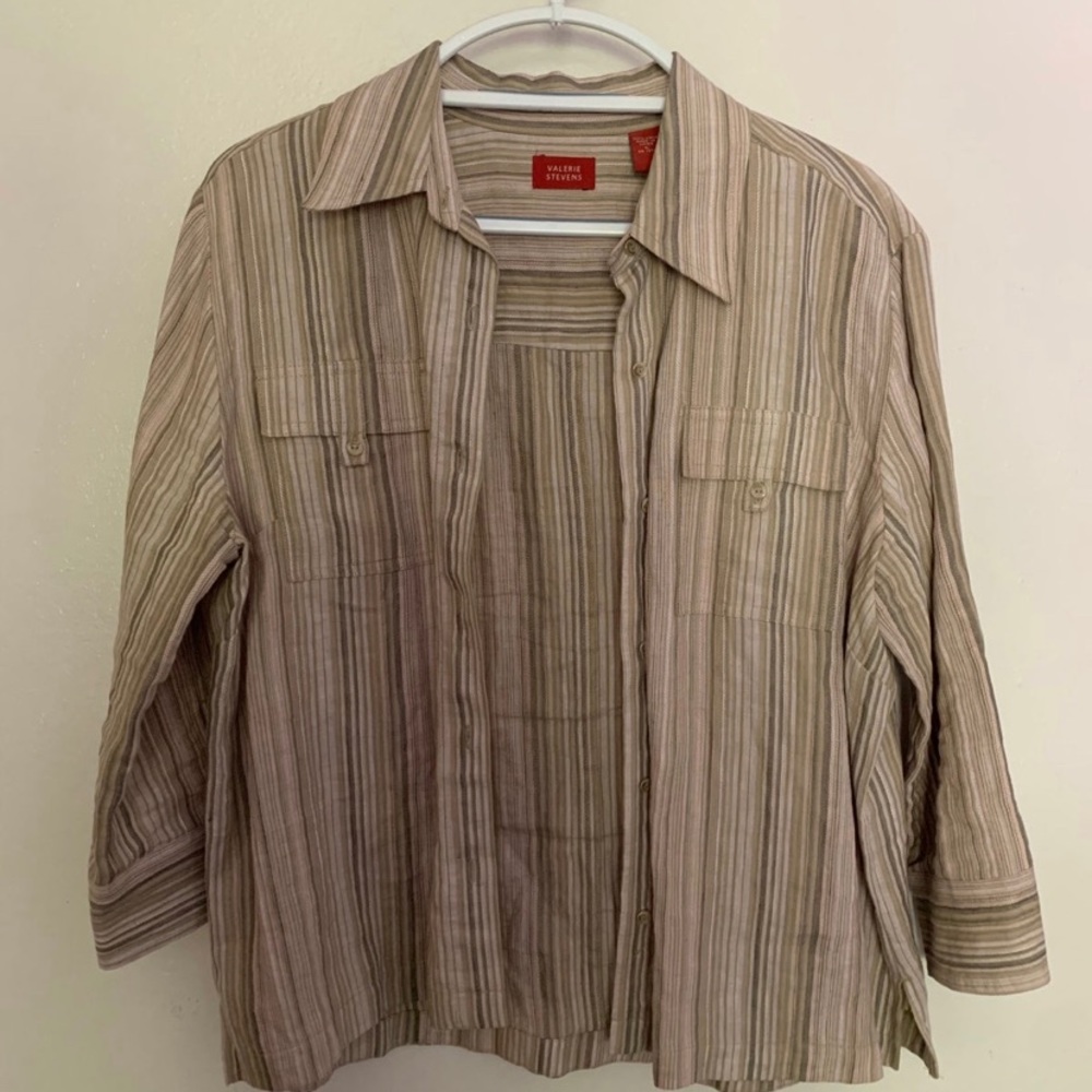 Striped Button Down Top